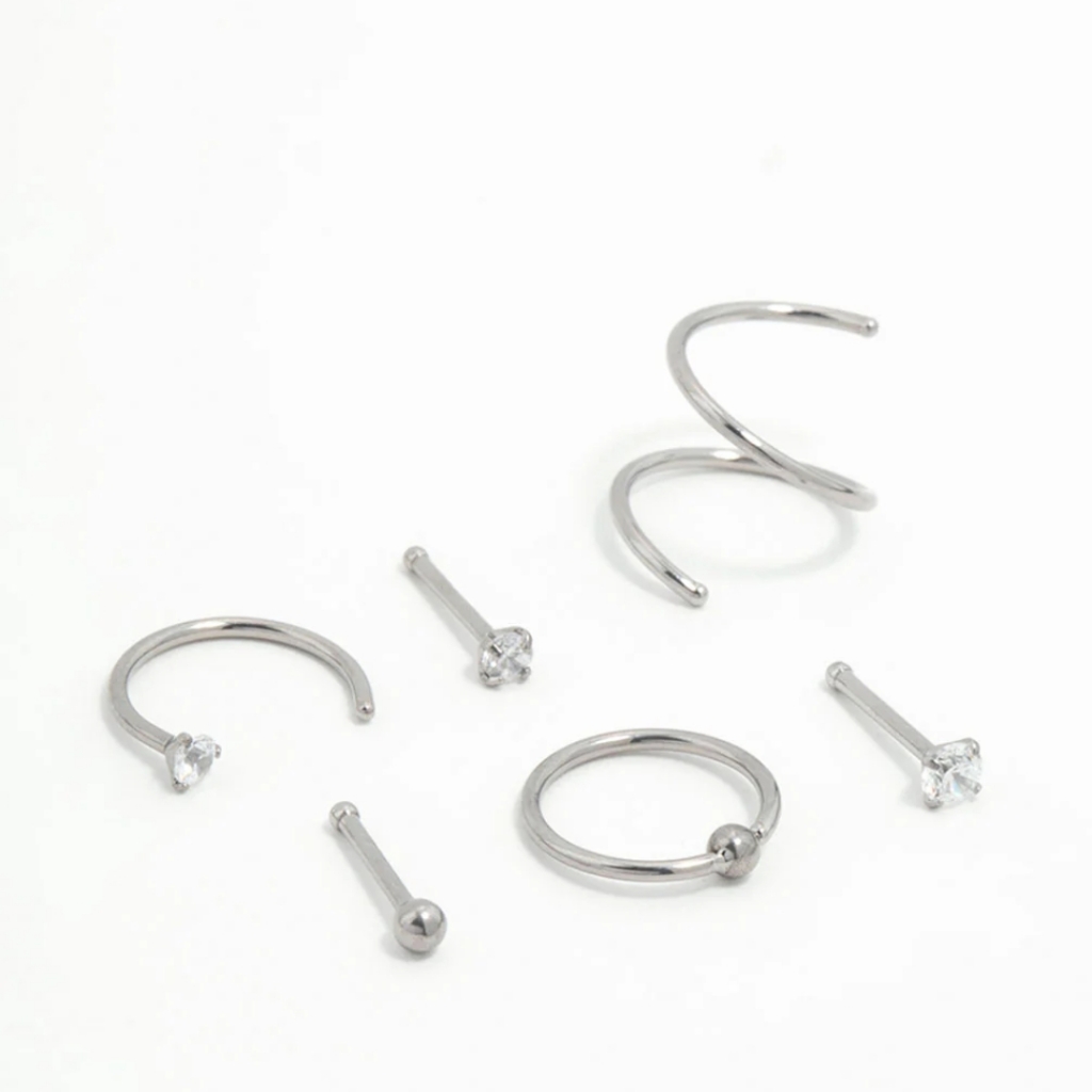 6 Nose Rings